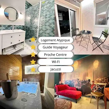 Appartement Gatsby Confortable Jacuzzi&terrasse Reims