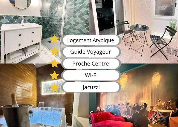 Apartment Gatsby Confortable Jacuzzi & Terrasse Reims